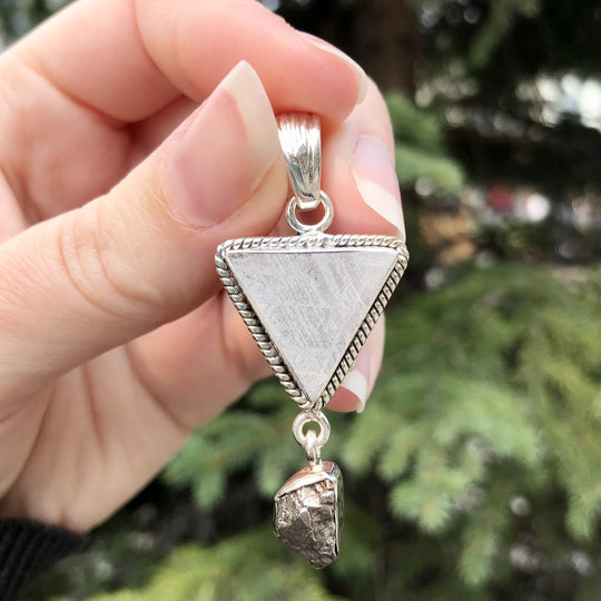 Muonionalusta and Campo Del Cielo Meteorite Pendant - Rocks and Gems Canada