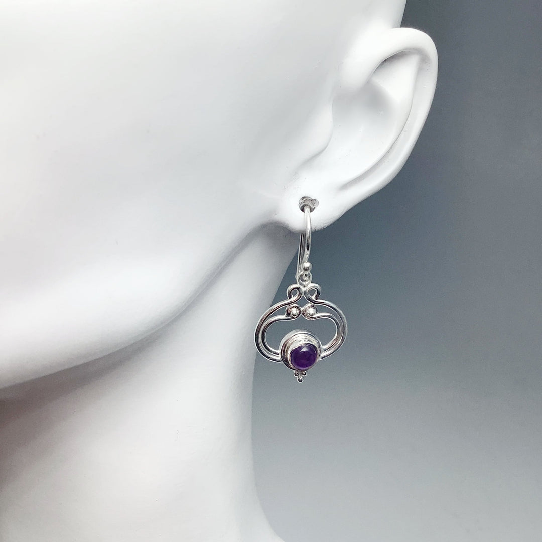Amethyst Dangle Earrings - Rocks and Gems Canada