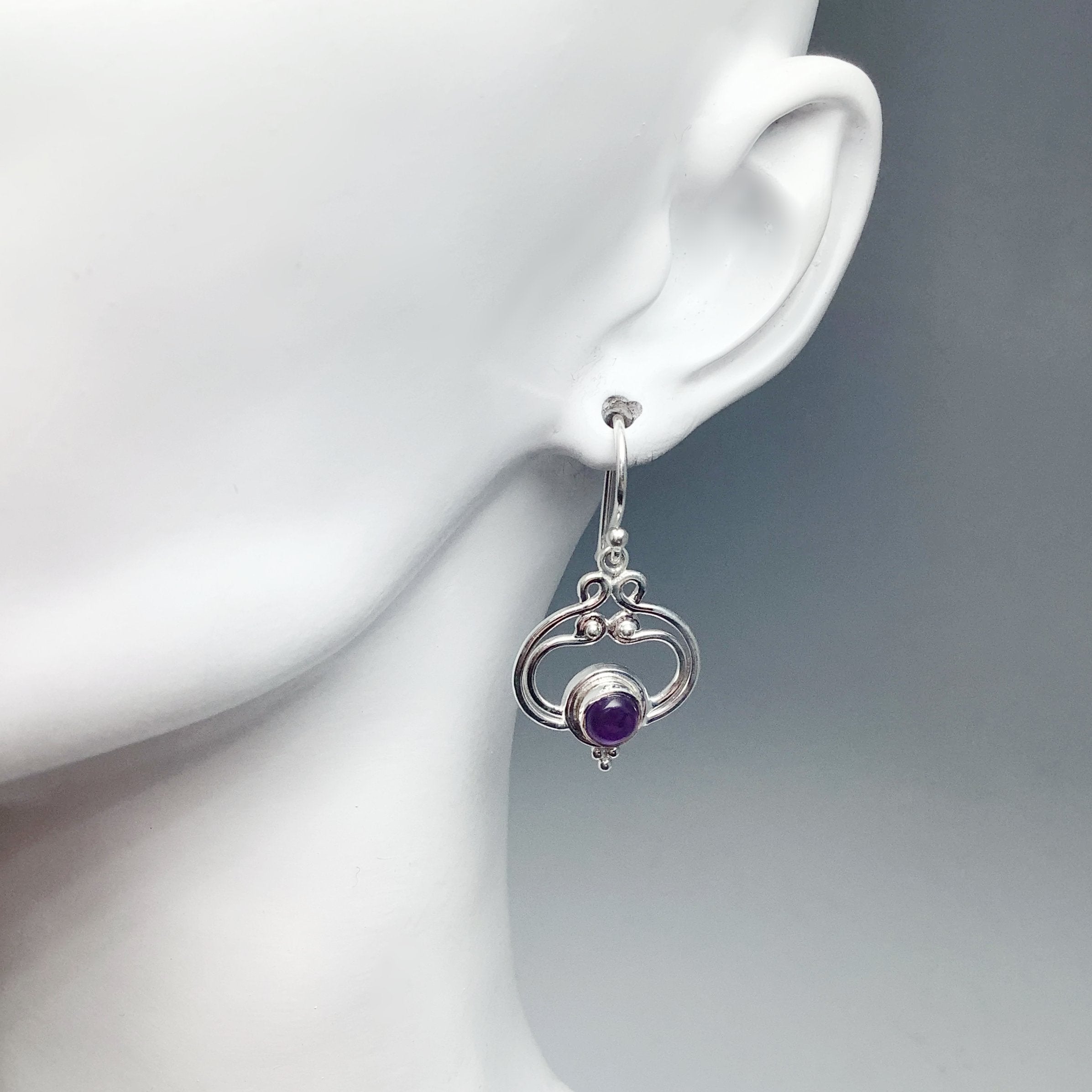 Amethyst Dangle Earrings - Rocks and Gems Canada