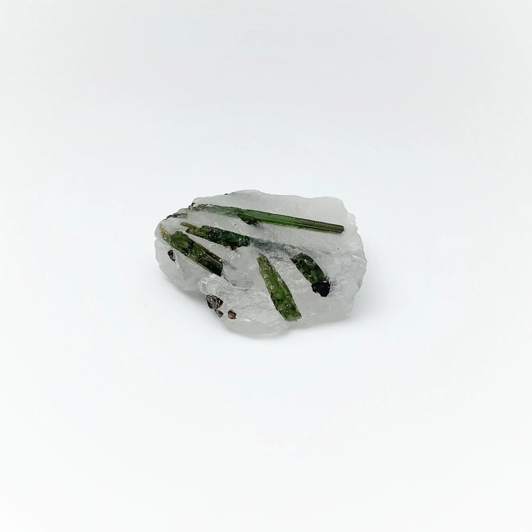Green Tourmaline in Quartz - Rocks and Gems Canada