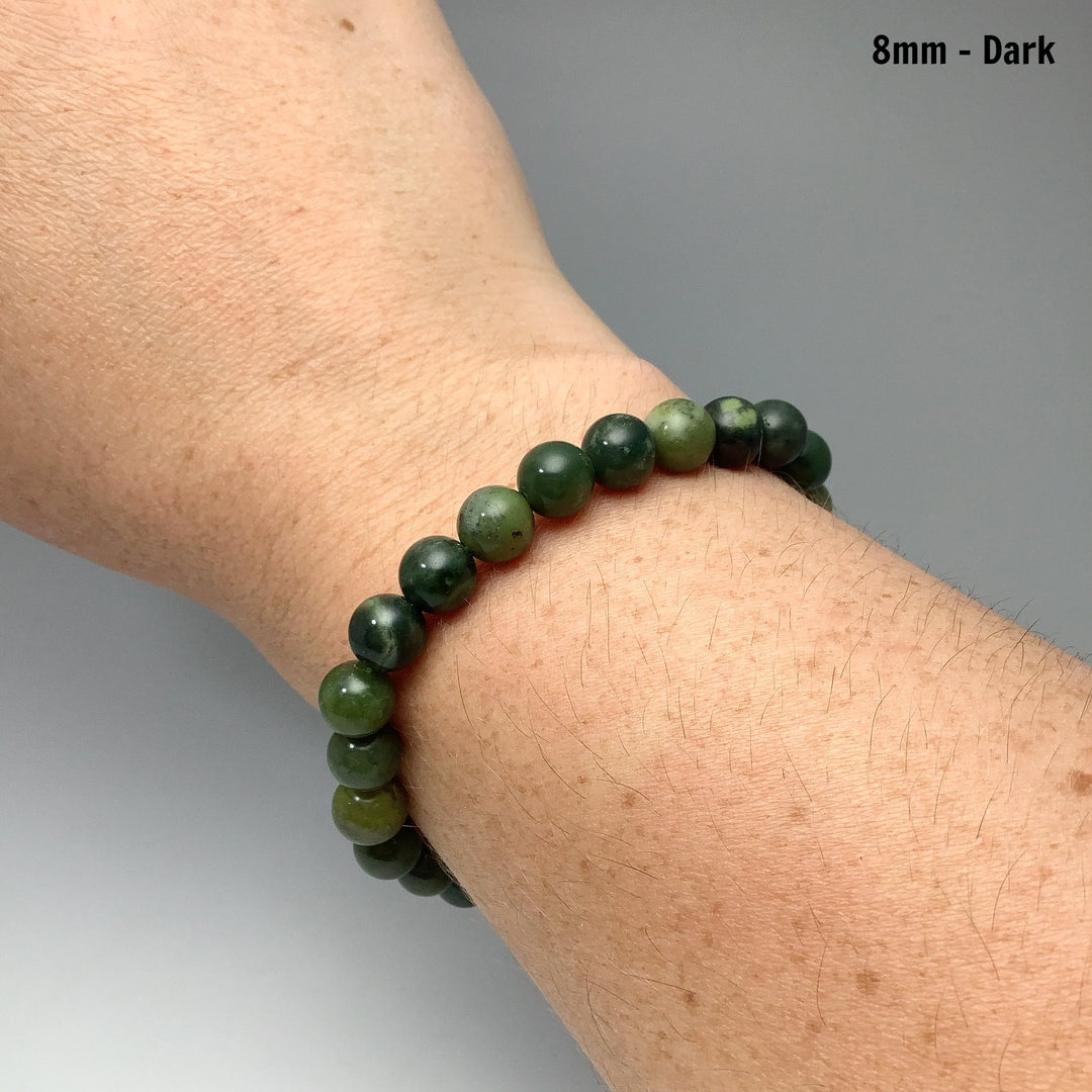 Mixed Green Canadian Jade Beaded Bracelet - Rocks and Gems Canada