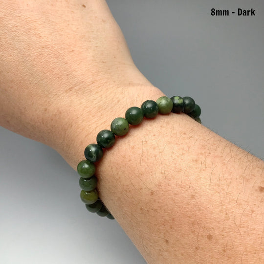 Mixed Green Canadian Jade Beaded Bracelet - Rocks and Gems Canada