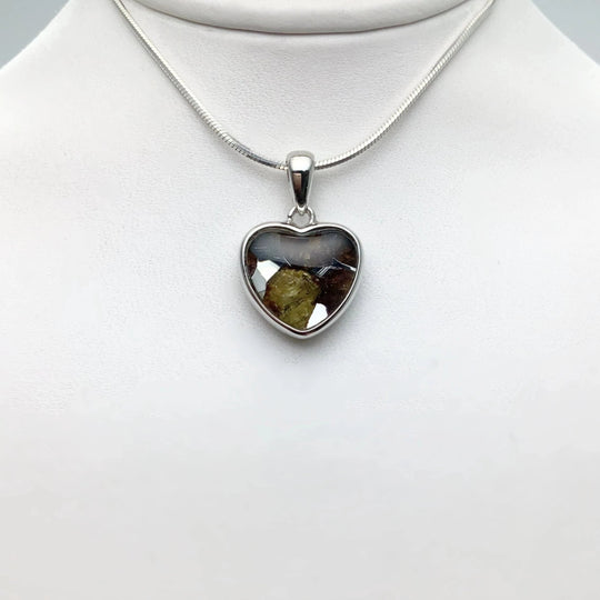 Sericho Meteorite Heart Pendant - Rocks and Gems Canada