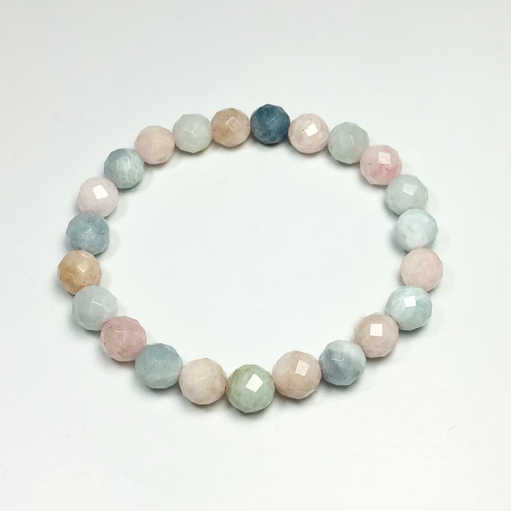 Morganite Faceted Beaded Bracelet - Rocks and Gems Canada