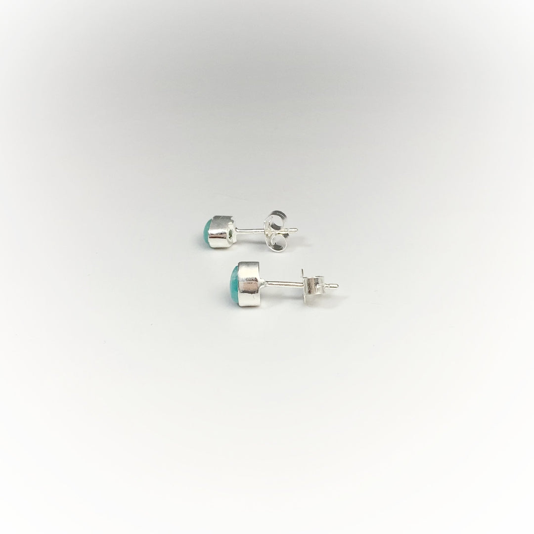 Amazonite Stud Earrings - Rocks and Gems Canada