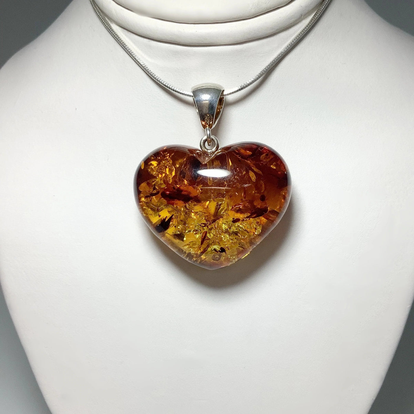 Ombre Amber Heart Pendant