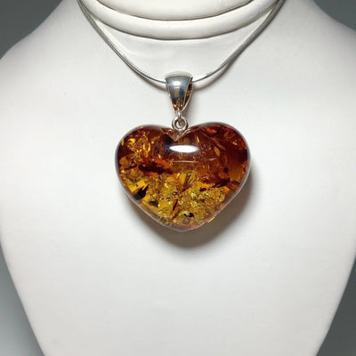 Ombre Amber Heart Pendant