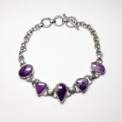 Sugilite Sterling Silver Bracelet