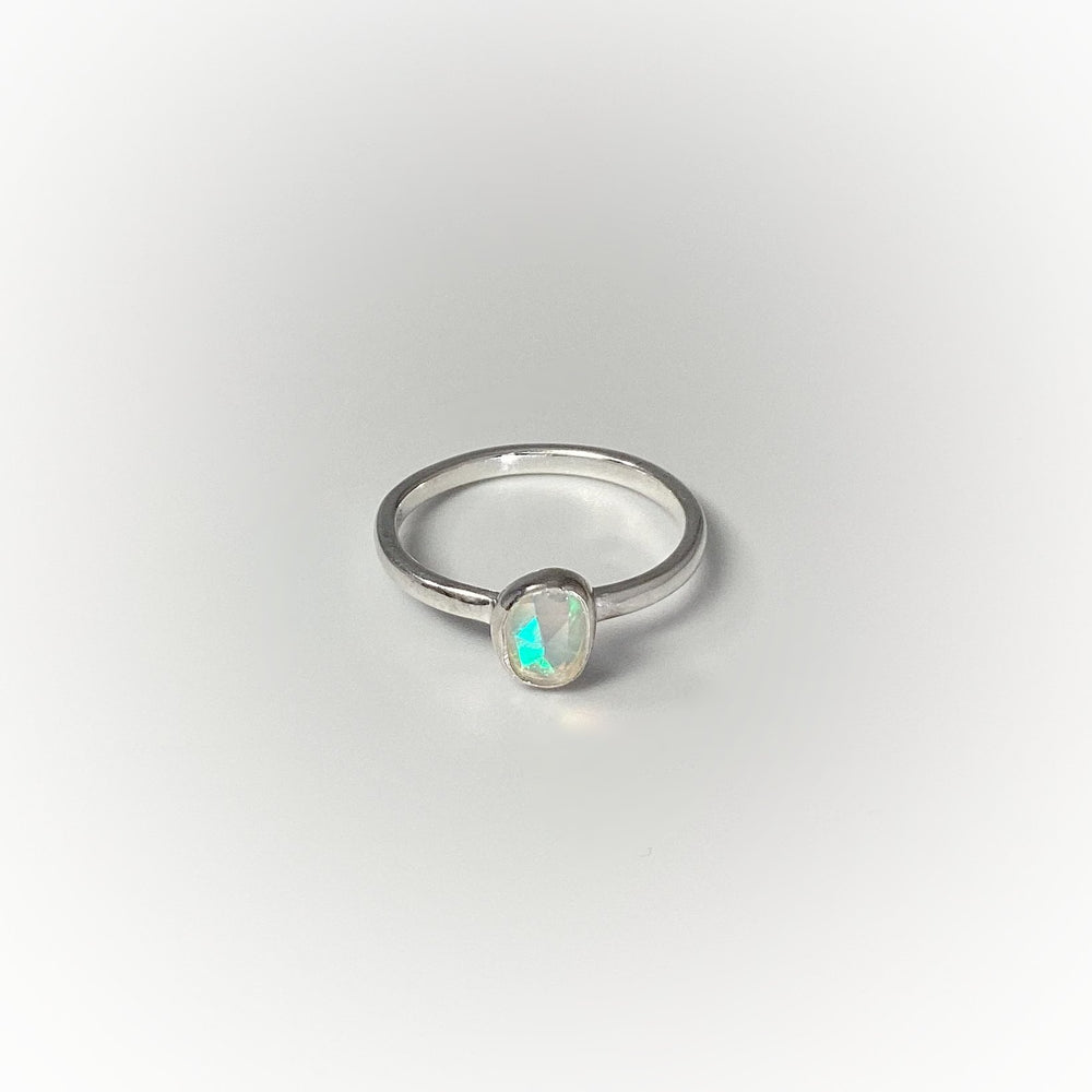 Faceted Ethiopian Fire Opal Ring - Rocks and Gems Canada
