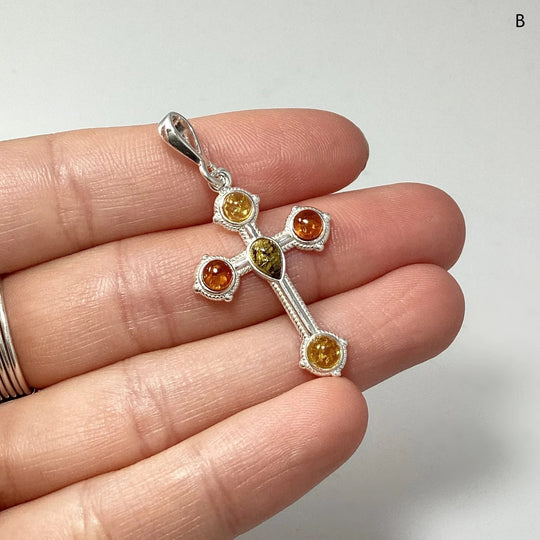 Mixed Amber Pendant - Rocks and Gems Canada