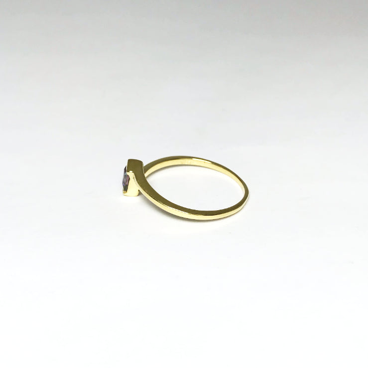 Mystic Topaz Gold Finish Ring - Rocks and Gems Canada