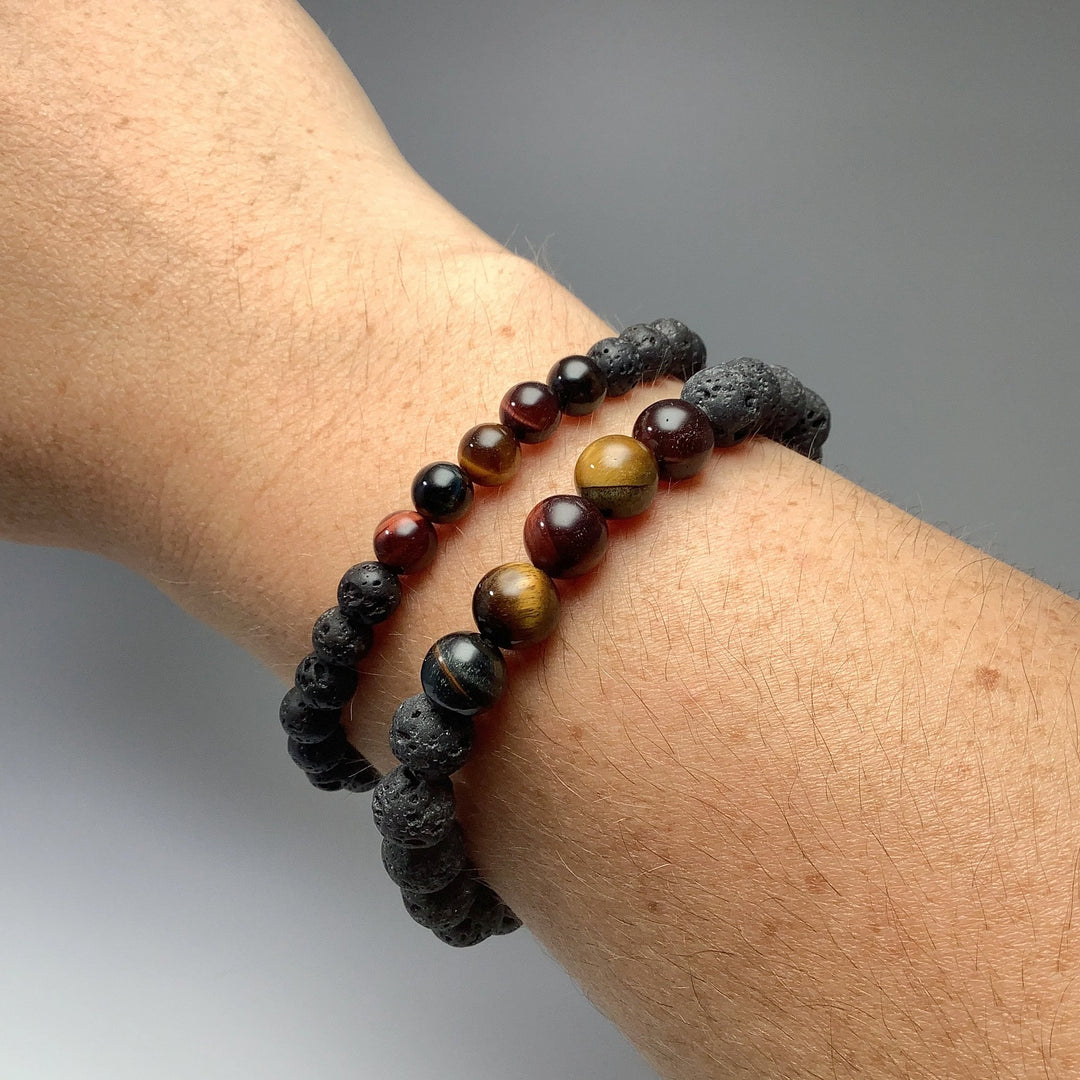 Mixed Tiger Eye Beaded Bracelet - Rocks and Gems Canada