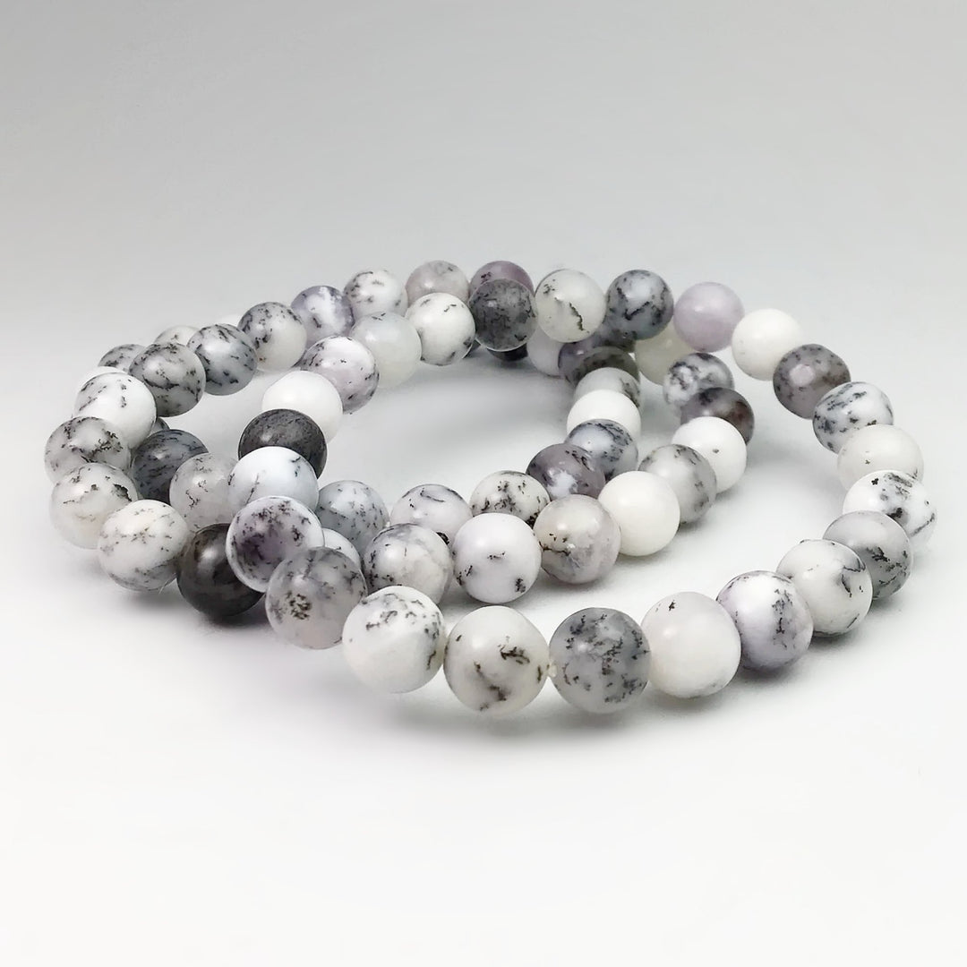 Dendritic Opal Beaded Bracelet - 8mm - High Quality - Rocks and Gems Canada