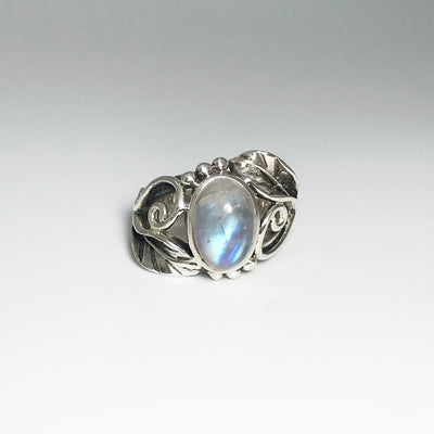 Rainbow Moonstone Ring