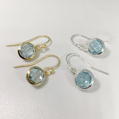 Blue Topaz Dangle Earrings