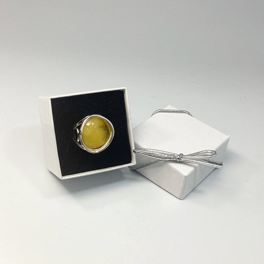 Butterscotch Amber Ring - Rocks and Gems Canada