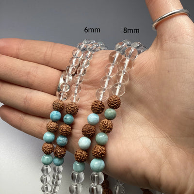 Larimar Mala Necklace