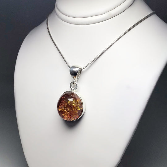 Cognac Amber Pendant - Rocks and Gems Canada