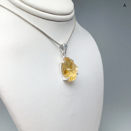 Raw Citrine Pendant - Rocks and Gems Canada