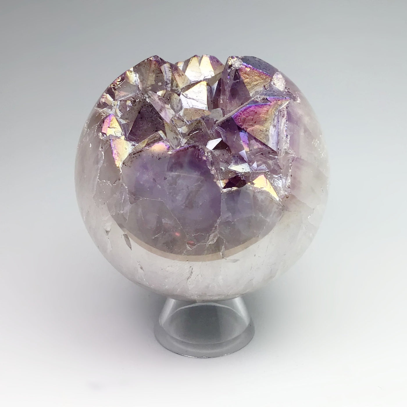 Rainbow Amethyst Geode Sphere