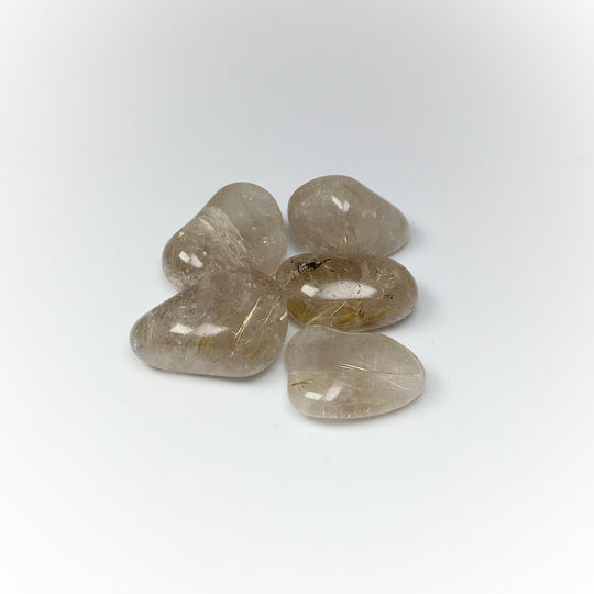 Rutilated Quartz Small Tumbles Pouch - Rocks and Gems Canada