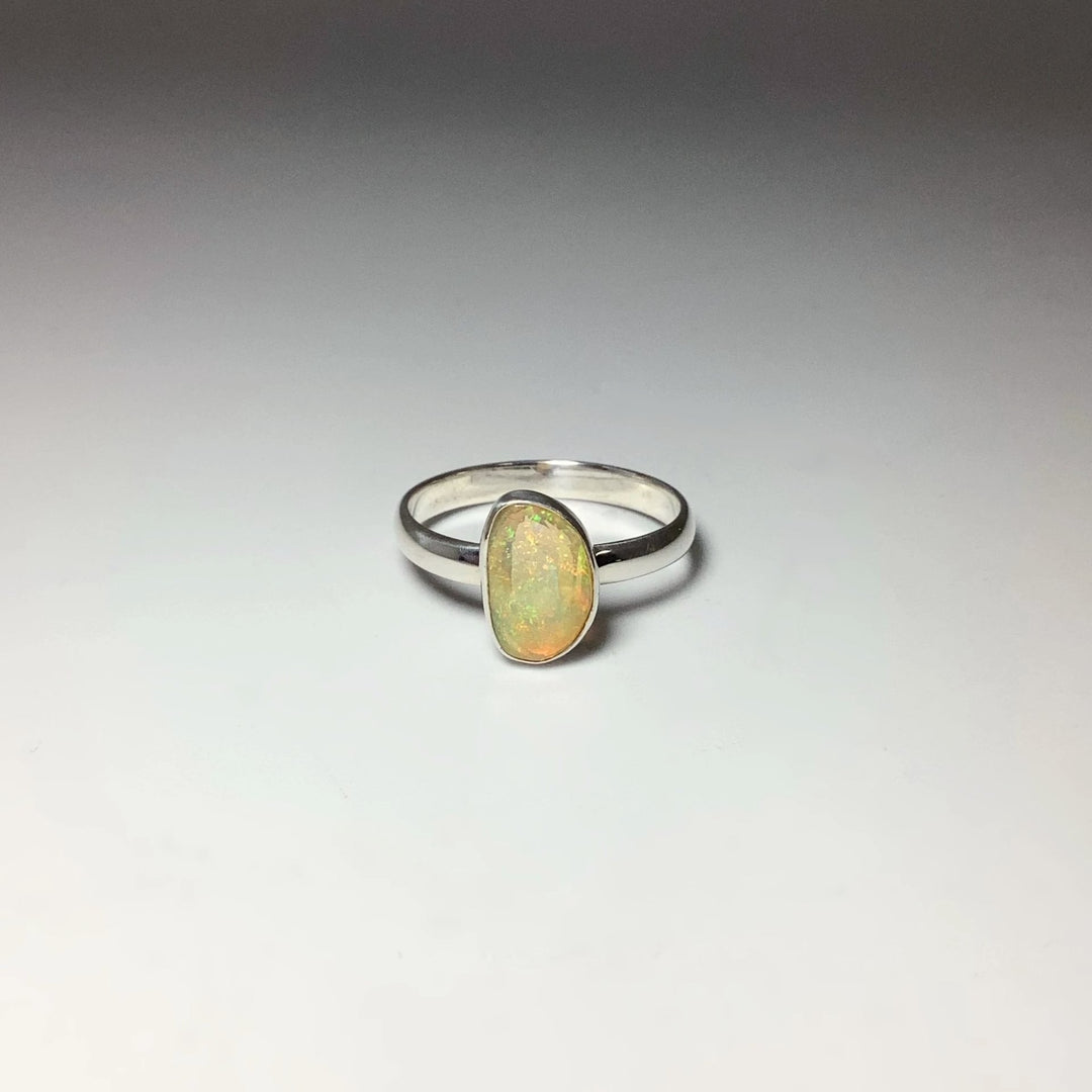 Faceted Ethiopian Fire Opal Ring - Rocks and Gems Canada
