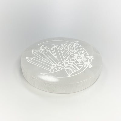 Selenite Round Crystal Charging Plate
