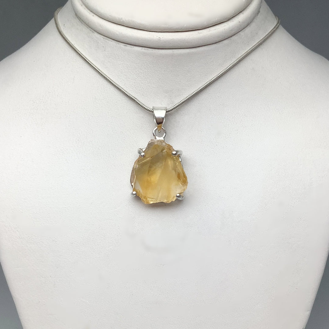 Raw Citrine Pendant - Rocks and Gems Canada