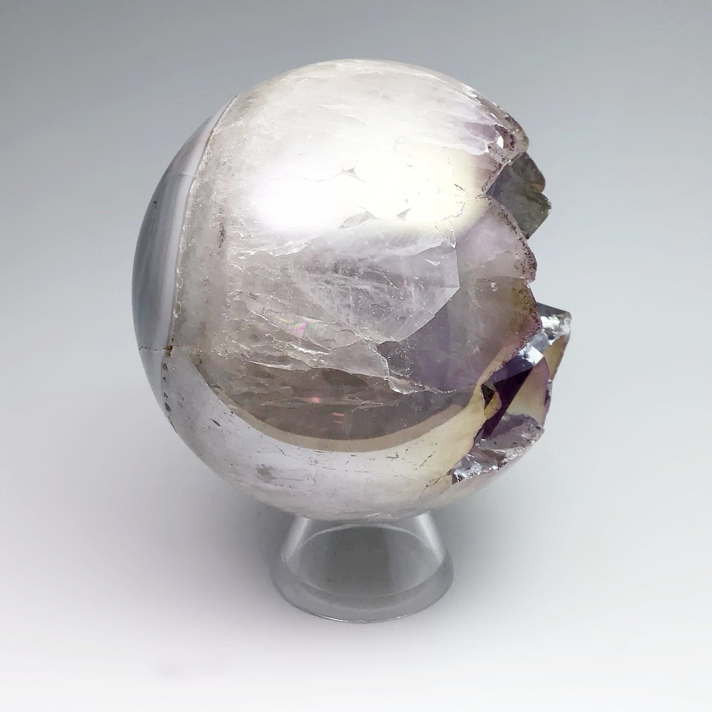Rainbow Amethyst Geode Sphere