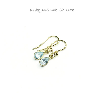 Blue Topaz Dangle Earrings