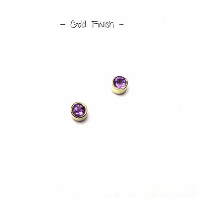Amethyst Stud Earrings