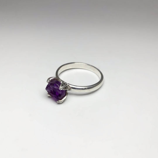 Raw Amethyst Ring - Rocks and Gems Canada