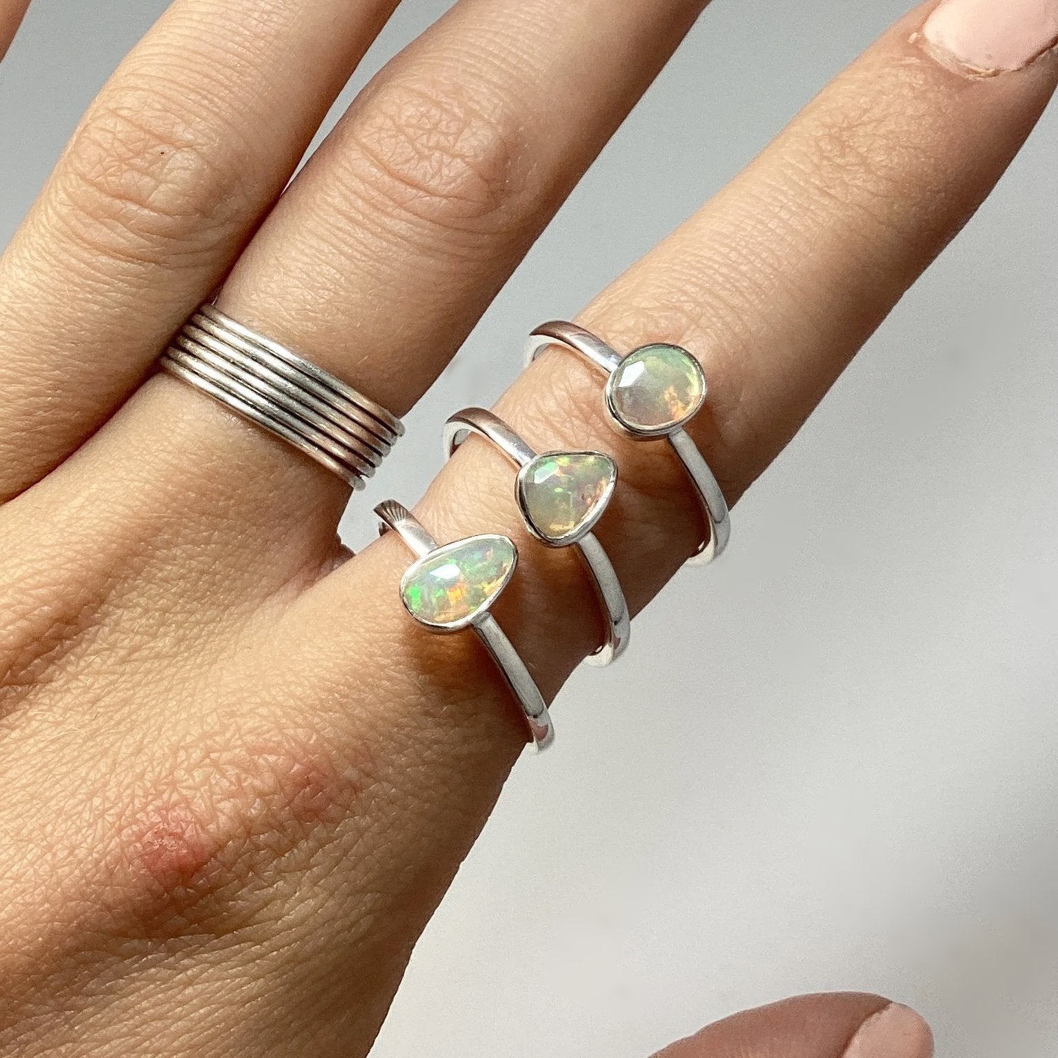 Fire opal eternity ring online