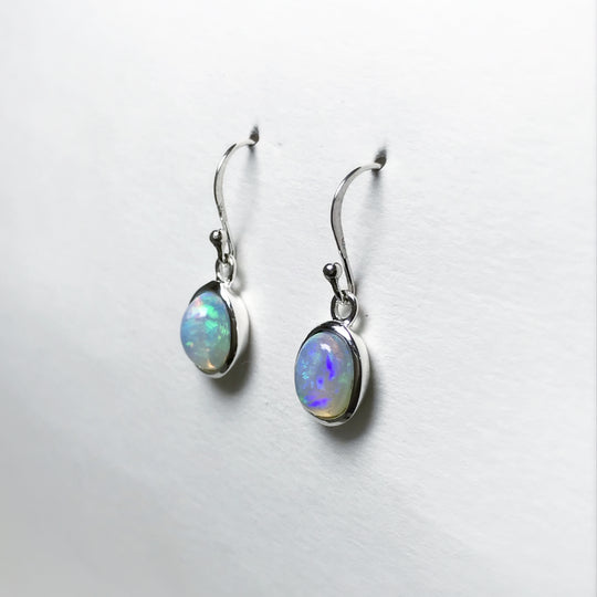 Ethiopian Fire Opal Dangle Earrings - Rocks and Gems Canada