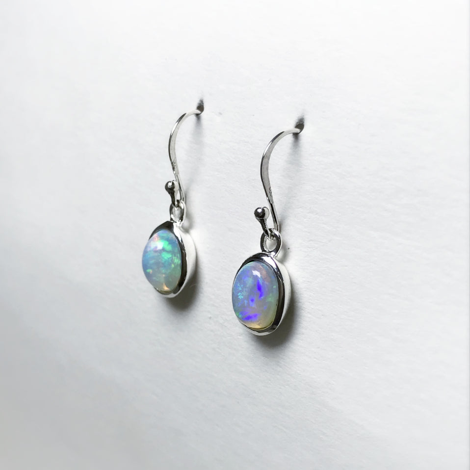 Ethiopian Fire Opal Dangle Earrings