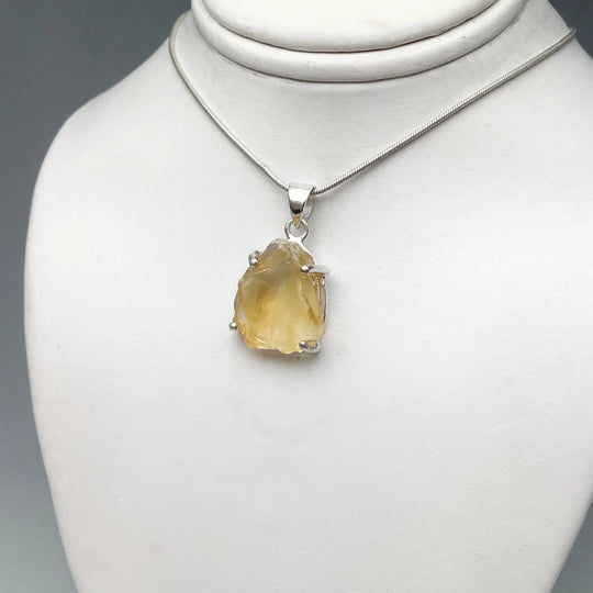 Raw Citrine Pendant - Rocks and Gems Canada