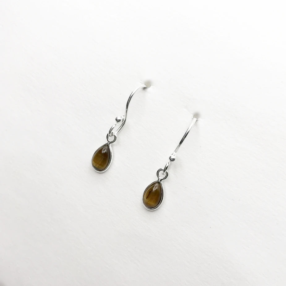 Tiger Eye Dangle Earrings - Rocks and Gems Canada