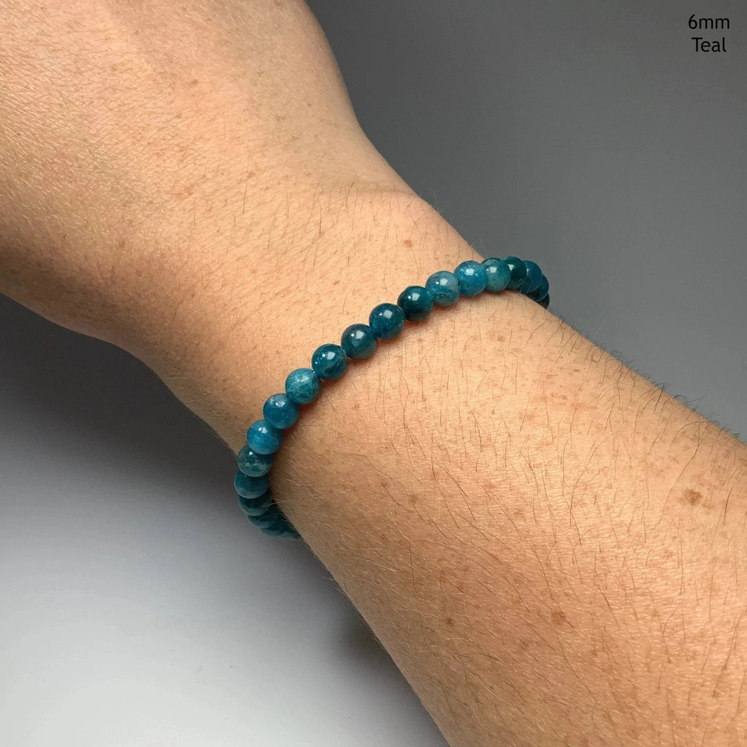Blue Apatite Beaded Bracelet - Rocks and Gems Canada