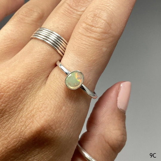 Faceted Ethiopian Fire Opal Ring - Rocks and Gems Canada