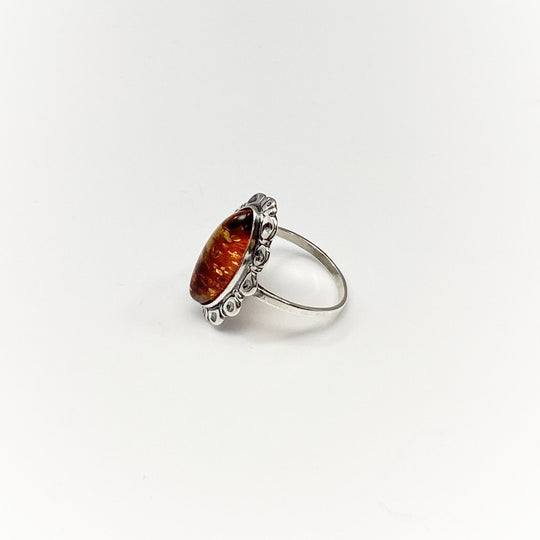Cognac Amber Ring - Rocks and Gems Canada