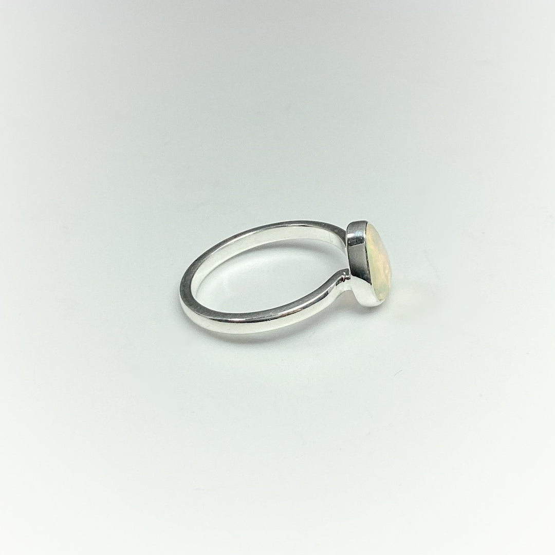 Faceted Ethiopian Fire Opal Ring - Rocks and Gems Canada