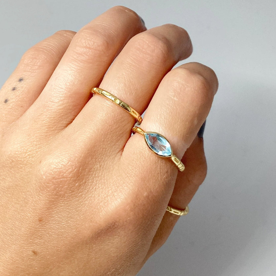 Blue Topaz Ring - Rocks and Gems Canada