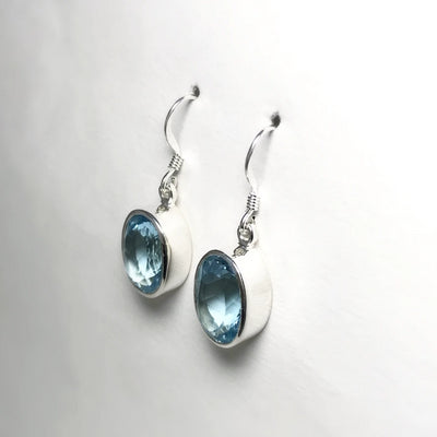 Blue Topaz Dangle Earrings