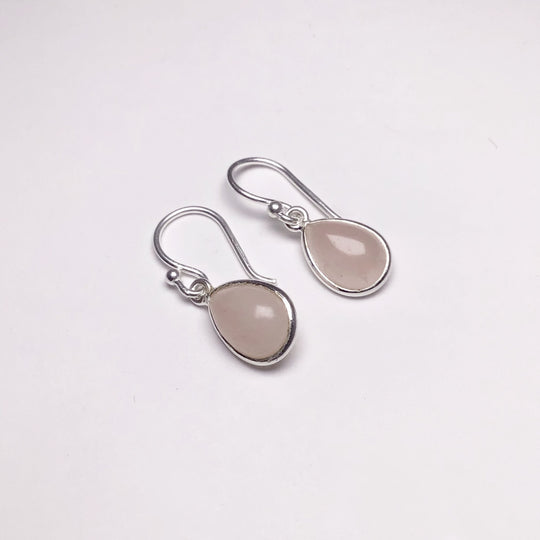Rose Quartz Dangle Earrings - Rocks and Gems Canada