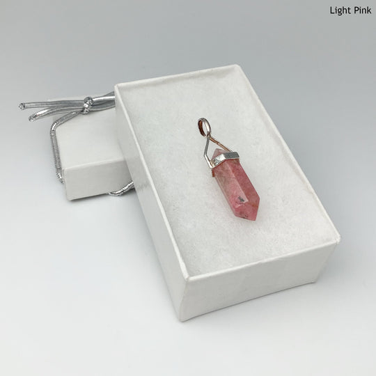 Rhodonite Double Terminated Point Pendant - Rocks and Gems Canada