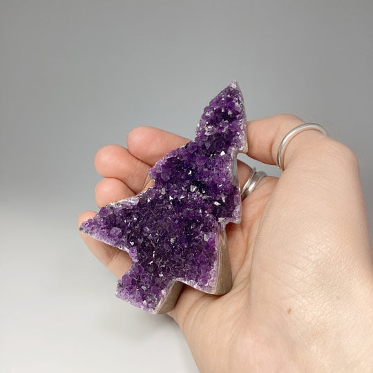 Amethyst Druze Cluster Tree Carving - Rocks and Gems Canada