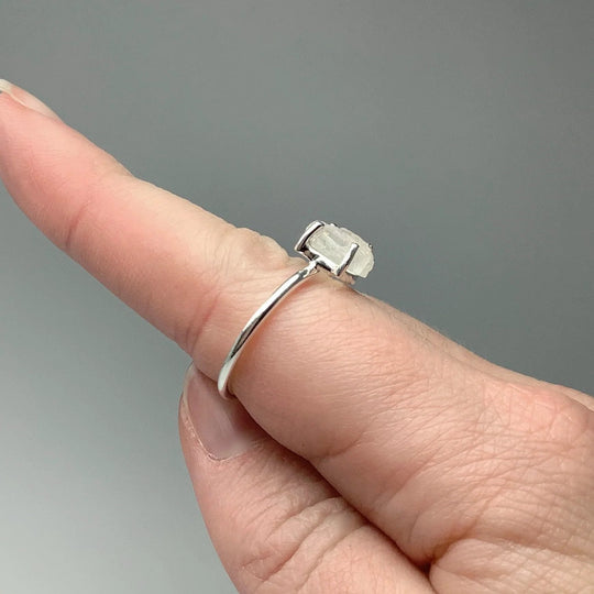 Raw Rainbow Moonstone Ring - Rocks and Gems Canada