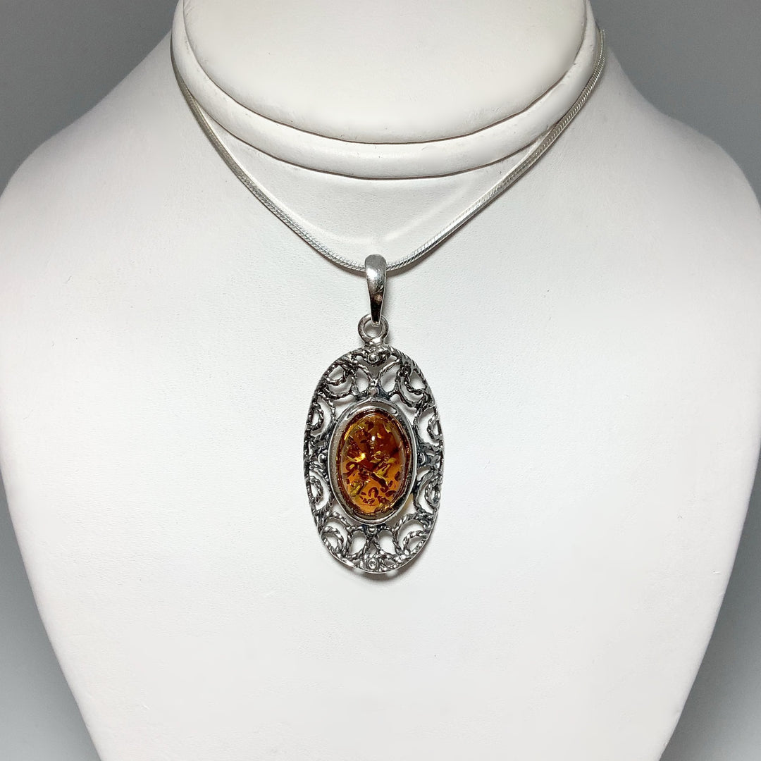 Cognac Amber Pendant - Rocks and Gems Canada