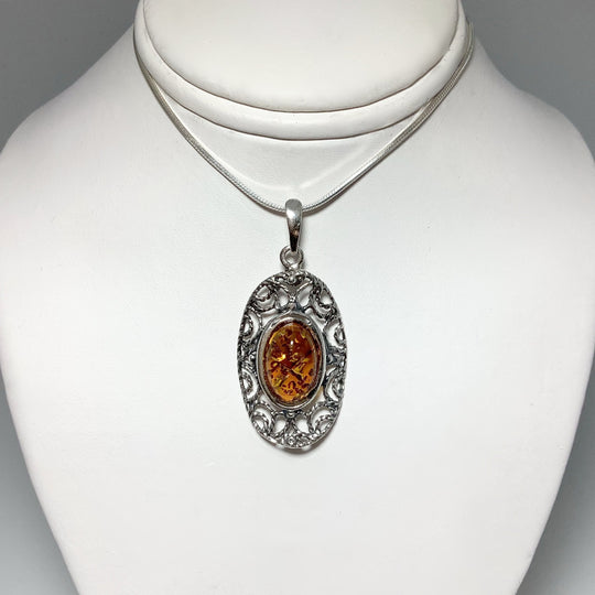 Cognac Amber Pendant - Rocks and Gems Canada