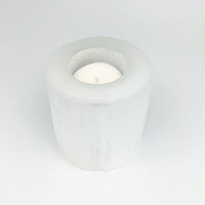 Selenite Candle Holder